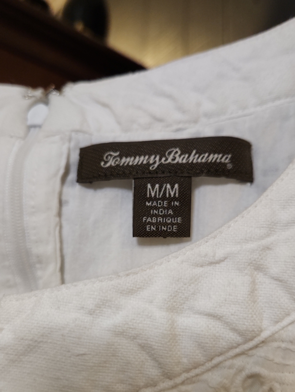 Tommy Bahama White Eyelet Dress Size M - Picture 5 of 9